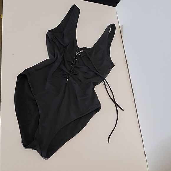 Onia Black Lace-Up Swimsuit - Picture 2 of 5